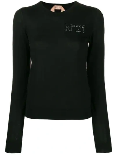 Shop N°21 Logo Sweatshirt In 9000 Black