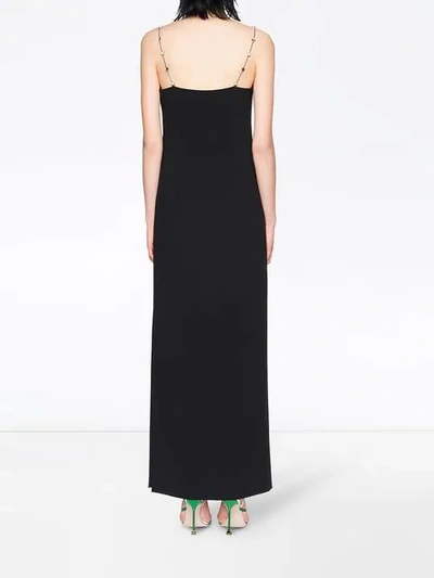 Shop Miu Miu Maxi Cady Dress In Black