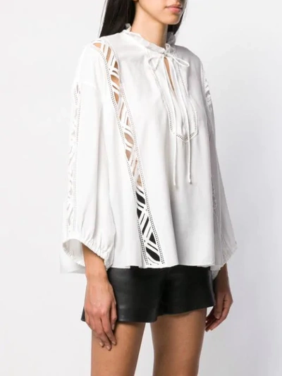 Shop Iro Felicia Laced Blouse In White
