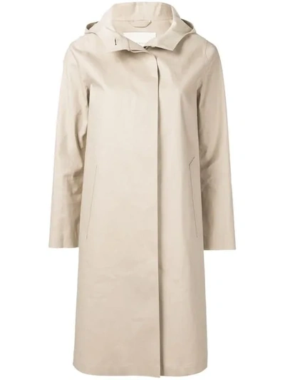 Shop Mackintosh Putty Bonded Cotton Hooded Coat Lr-021 In Neutrals