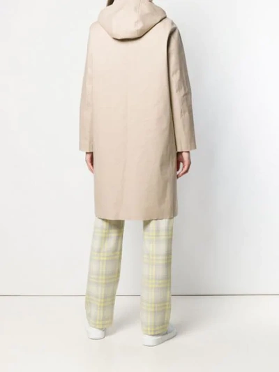 Shop Mackintosh Putty Bonded Cotton Hooded Coat Lr-021 In Neutrals