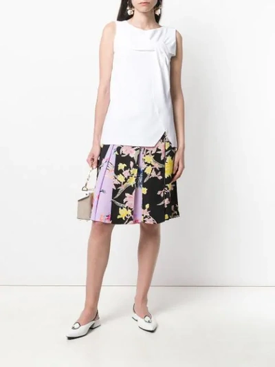Shop Diane Von Furstenberg Floating Bouquet Skirt In Black
