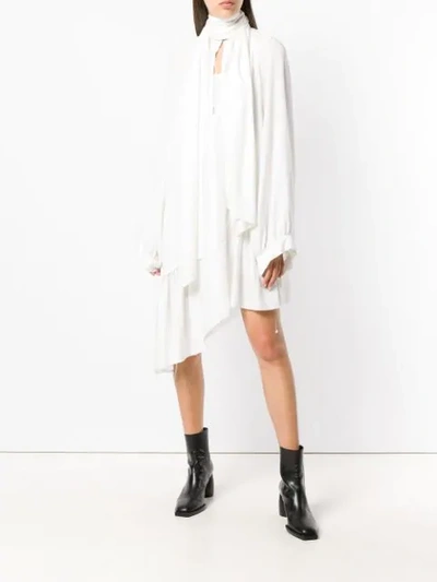 Shop Ann Demeulemeester Asymmetric Dress In White