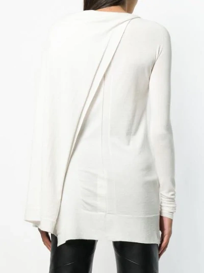 RICK OWENS CASHMERE LONG JUMPER - 白色