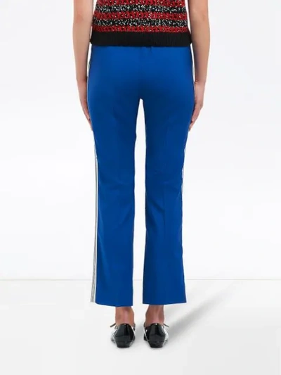 Shop Miu Miu Tailored Style Track Trousers In Blue