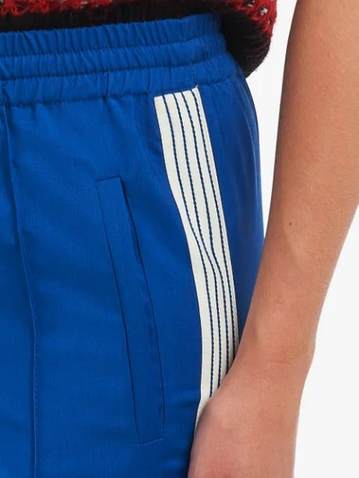 Shop Miu Miu Tailored Style Track Trousers In Blue