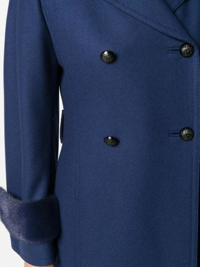 Shop Fendi Embellished Double Breasted Coat In F12qa-muffin
