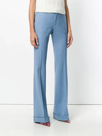 Miu Miu Bootcut Tailored Trousers In Blue