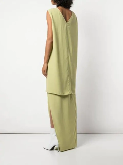 Shop Rick Owens V-neck Moody Top In Green