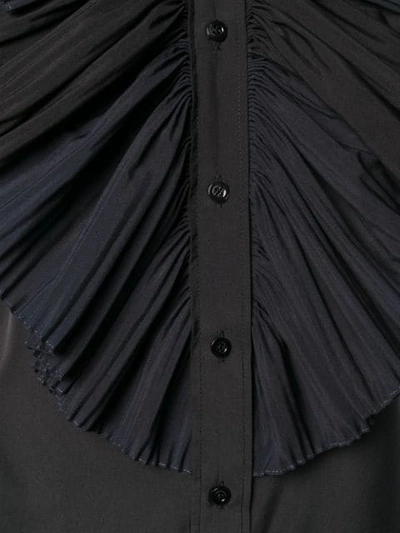 Shop Givenchy Frilled Bib Sleeveless Blouse In Black