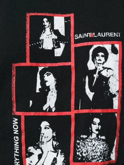 Shop Saint Laurent Everything Now Printed T-shirt In Black