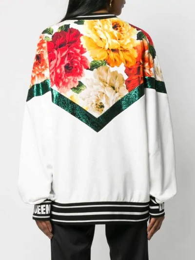 Shop Dolce & Gabbana Bead Embroidery Sweater In White