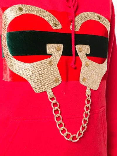 Shop Nil & Mon Handcuffs Hoodie - Red