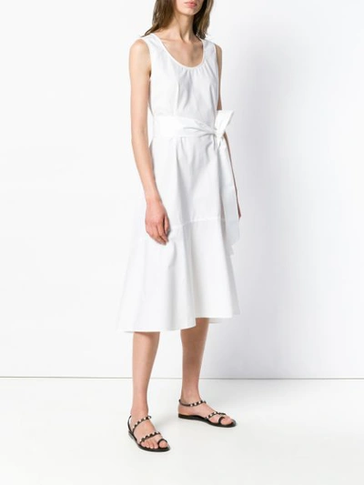 Shop Blanca Belted Midi Dress - White