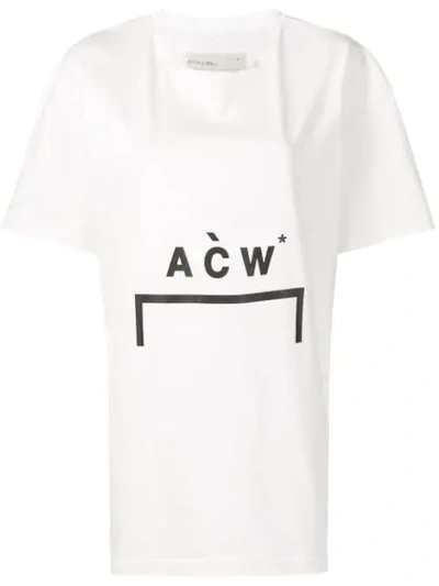 Shop A-cold-wall* Oversized Logo T-shirt - White