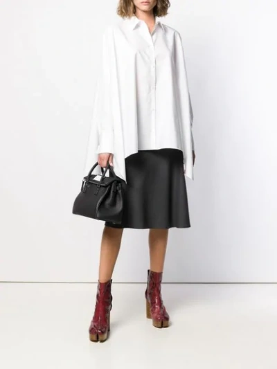 Shop Maison Margiela Asymmetric Hem Shirt In White