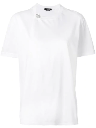 Shop Calvin Klein 205w39nyc Flower Embellished T-shirt In White