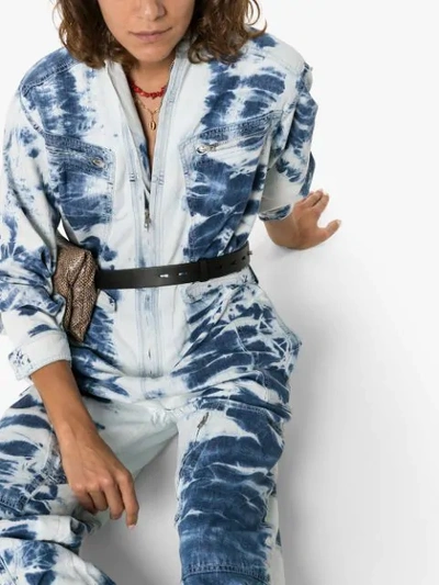 STELLA MCCARTNEY TIE-DYE BLEACHED DENIM BOILERSUIT - 蓝色