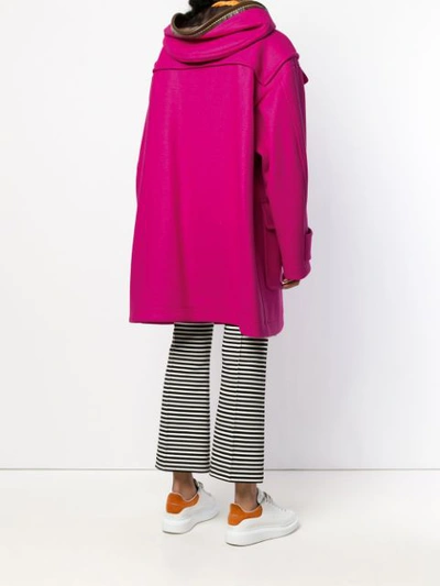 Shop Marni Oversized Hooded Coat - Pink