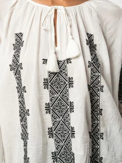 Shop Nili Lotan Embroidered Blouse - White