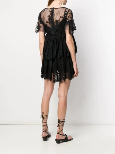 Shop Aniye By Lace Ruffle Mini Playsuit - Black