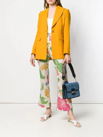 ETRO FLORAL PRINT FLARED TROUSERS - 白色