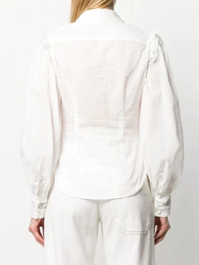 Shop Zimmermann Lace Inserts Shirt In White