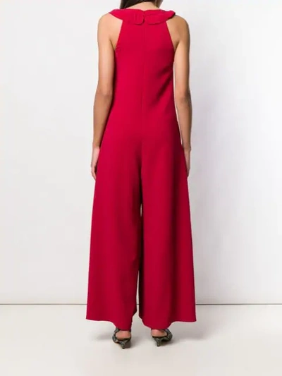 Shop Red Valentino Wide Leg Jumpsuit In Red