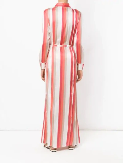 Shop Amir Slama Silk Beach Dress In Multicolour