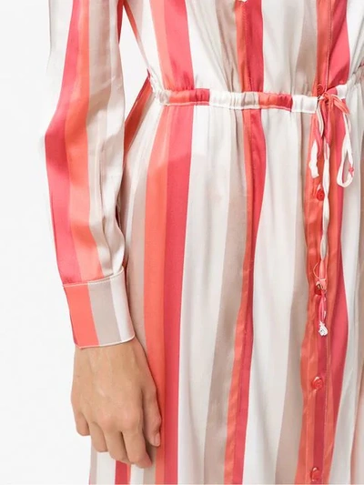 Shop Amir Slama Silk Beach Dress In Multicolour