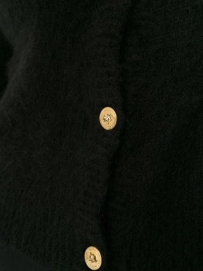 VERSACE MEDUSA BUTTON CARDIGAN - 黑色