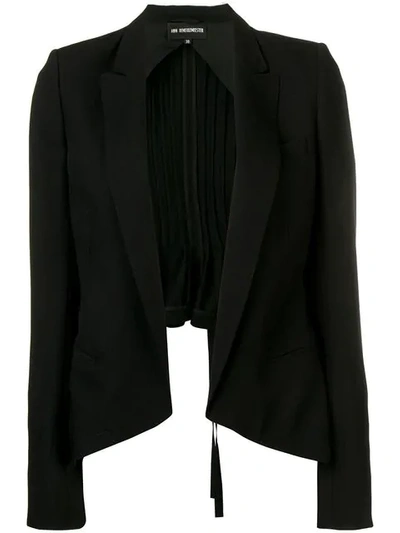 Shop Ann Demeulemeester Pleated Blazer - Black