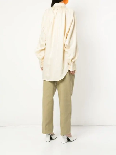 Shop Walk Of Shame Balloon Sleeve Shirt In Neutrals