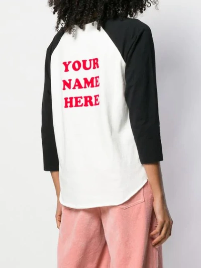 Shop Marc Jacobs The Baseball Jersey T-shirt In 100 White