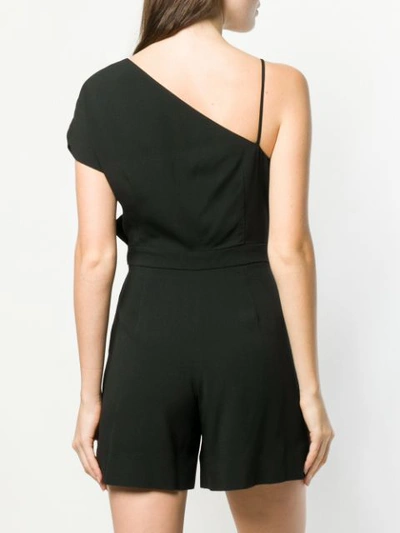 Shop Pinko Asymmetric Playsuit In Black