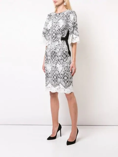 Shop Kimora Lee Simmons Florales Spitzenkleid - Weiss In White
