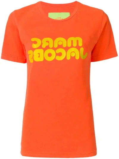 Shop Marc Jacobs Logo Print T-shirt In Orange