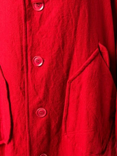 Y's Red Wool Coat In Red
