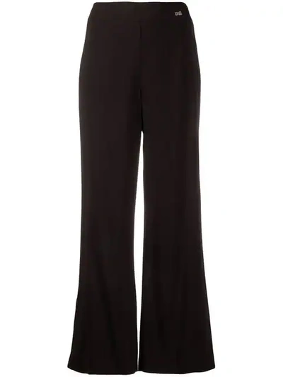 Shop Cavalli Class Wide Leg Trousers In Black