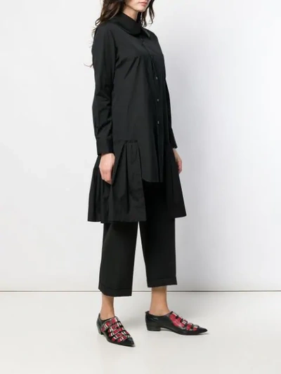 Shop Comme Des Garçons Asymmetric Tunic Shirt In Black