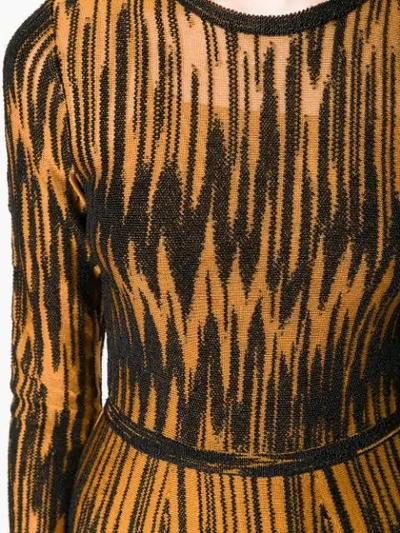 Shop M Missoni Patterned Sweater Dress - Brown
