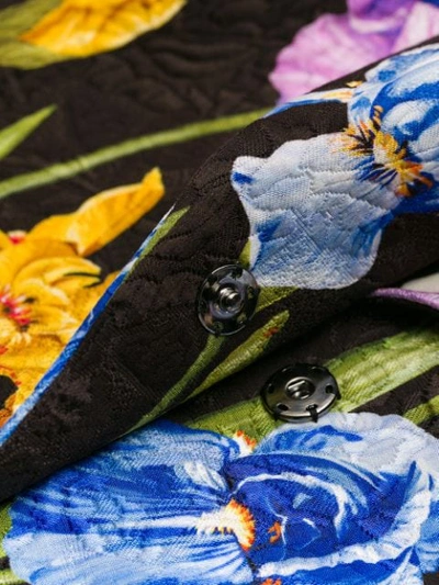 Shop Dolce & Gabbana Iris Motif Jacquard Jacket In Black