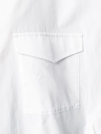 Shop Yohji Yamamoto Oversized Tunic Shirt - White