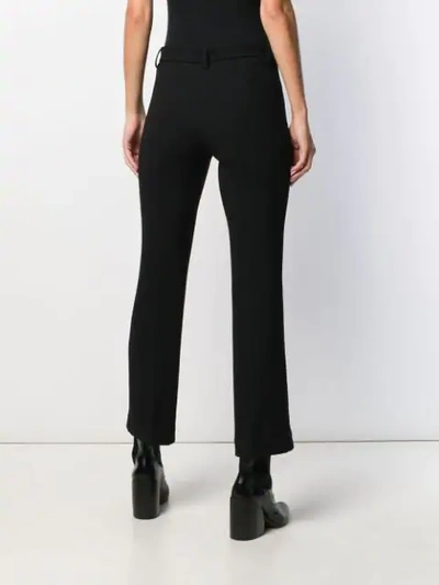 Shop L'autre Chose Tailored Cropped Trousers In Black
