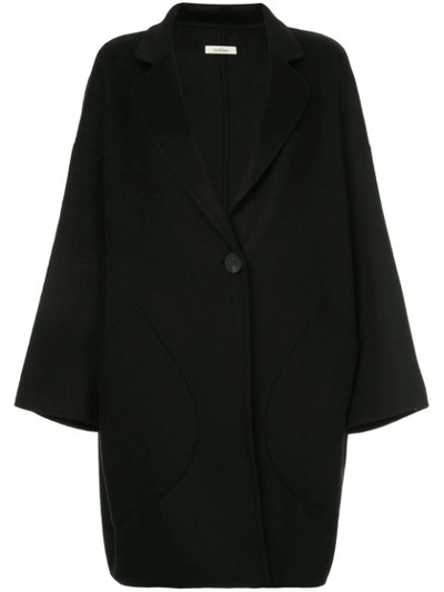 Shop Onefifteen Single Breasted Coat - Black