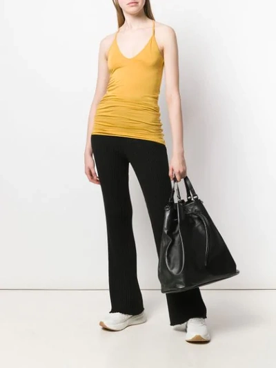 Shop Rick Owens Jersey Tank Top In Yellow