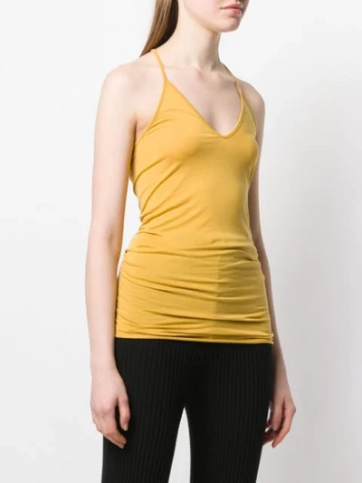 Shop Rick Owens Jersey Tank Top In Yellow
