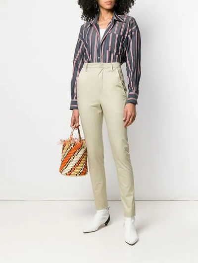 Isabel Marant Étoile High-waisted Tapered Trousers In Neutrals