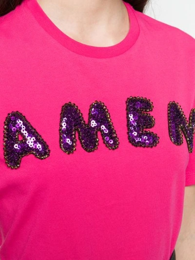 Shop Amen Sequin Logo T In Pink