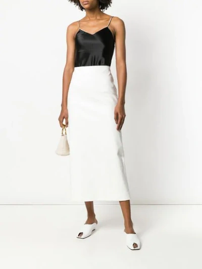THE ROW LONG FITTED PENCIL SKIRT - 白色